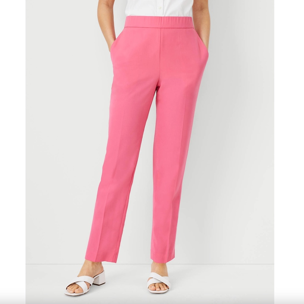 Ann Taylor The Easy Ankle Pant Pink Size Medium